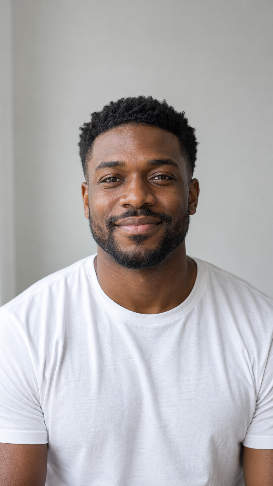 Portrait d’un sportif noir souriant